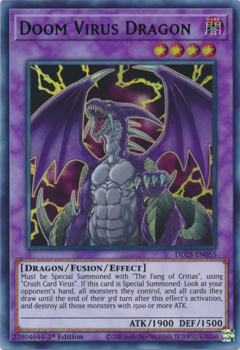 Doom Virus Dragon (Blue) [DLCS-EN055] Ultra Rare | Good Games Adelaide SA