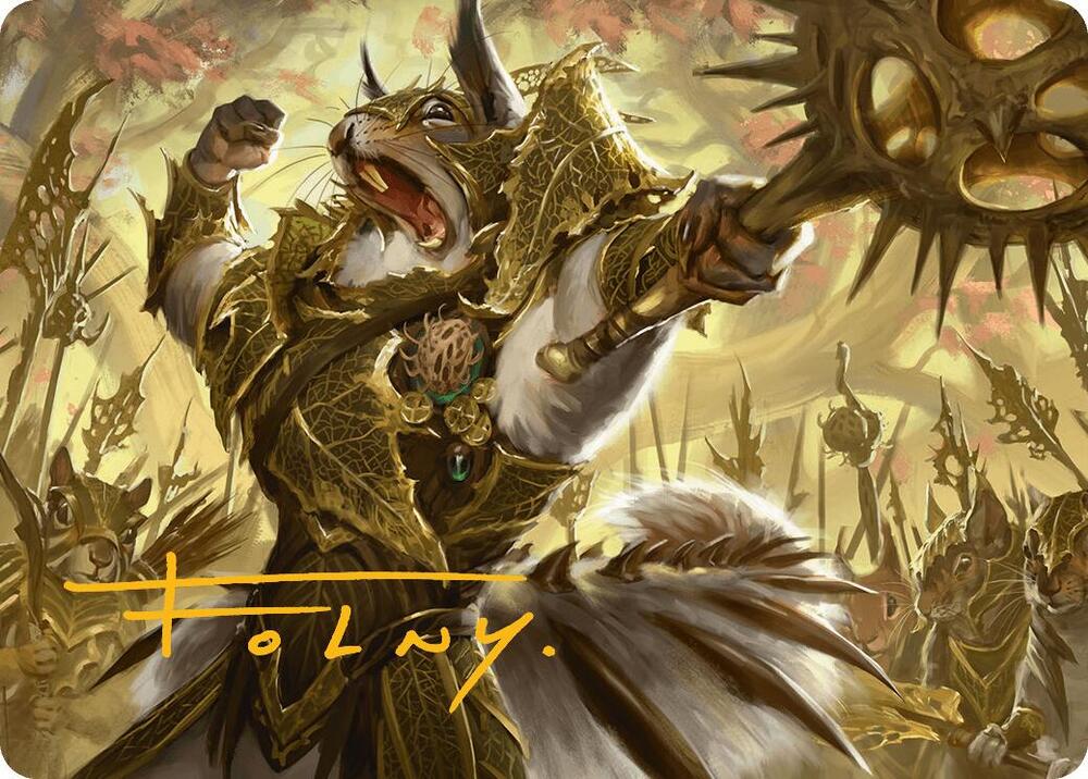 Honored Dreyleader Art Card Gold Stamped Signature 23 (Art Series: Bloomburrow)  | Good Games Adelaide SA