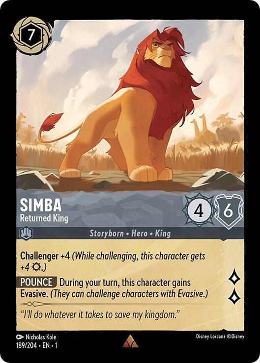 Simba Returned King 189/204 (The First Chapter)  | Good Games Adelaide SA