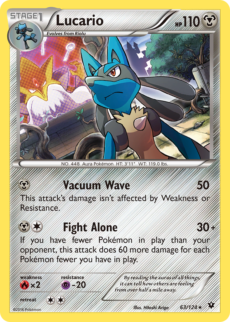 Lucario (63/124) (Cosmos Holo) [XY: Fates Collide] | Good Games Adelaide SA