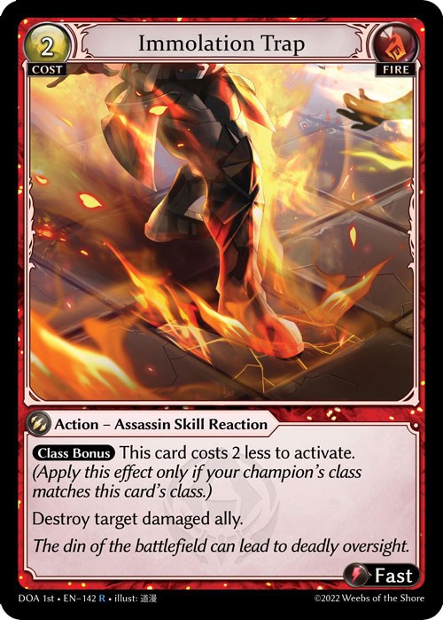 Immolation Trap (142) [Dawn of Ashes: 1st Edition] | Good Games Adelaide SA