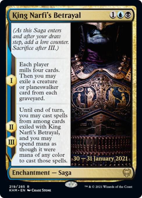 King Narfis Betrayal 219 (Prerelease Cards)  - Foil | Good Games Adelaide SA