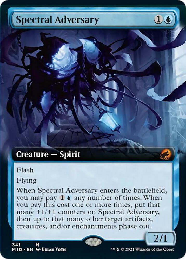Spectral Adversary Extended Art 341 (Innistrad: Midnight Hunt)  - Foil | Good Games Adelaide SA