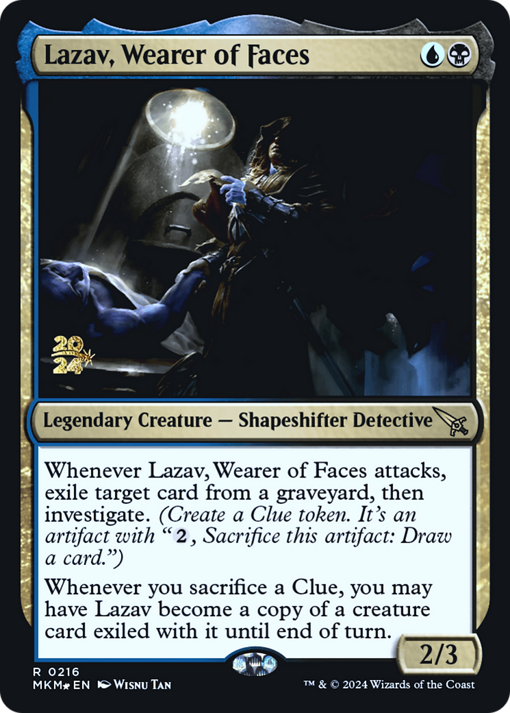 Lazav, Wearer of Faces [Murders at Karlov Manor Prerelease Promos] | Good Games Adelaide SA