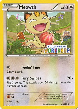Meowth (67/108) (Build A Bear Workshop Exclusive) [XY: Roaring Skies] | Good Games Adelaide SA