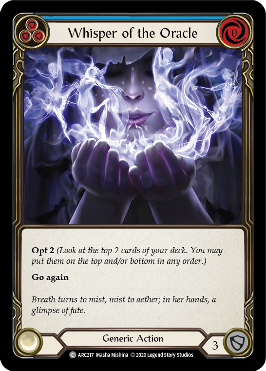 Whisper of the Oracle (Blue) [U-ARC217] Unlimited Normal | Good Games Adelaide SA
