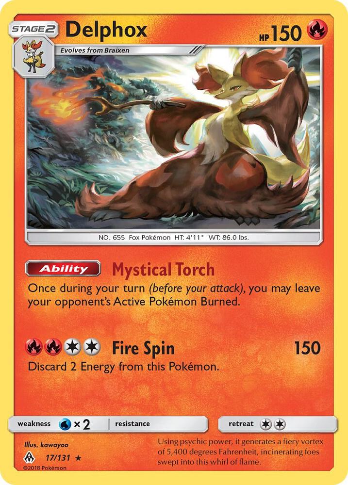 Delphox 17/131 (SM - Forbidden Light)  - Holofoil | Good Games Adelaide SA