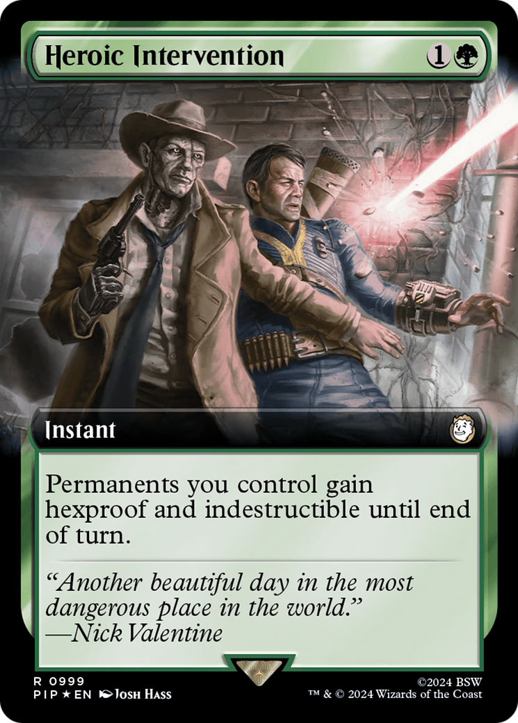 Heroic Intervention (Extended Art) (Surge Foil) [Fallout] | Good Games Adelaide SA