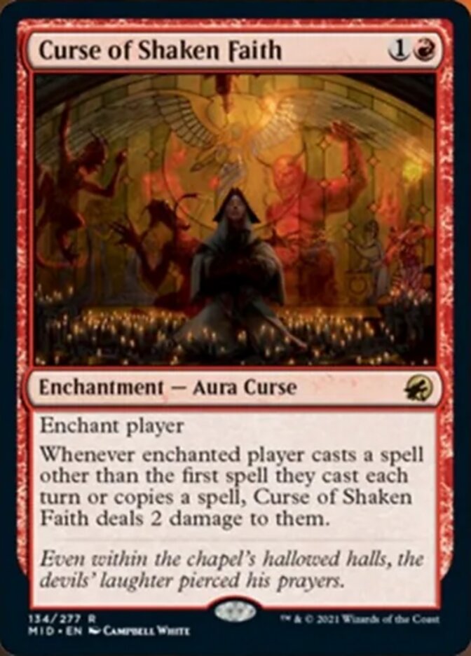 Curse of Shaken Faith [Innistrad: Midnight Hunt] | Good Games Adelaide SA