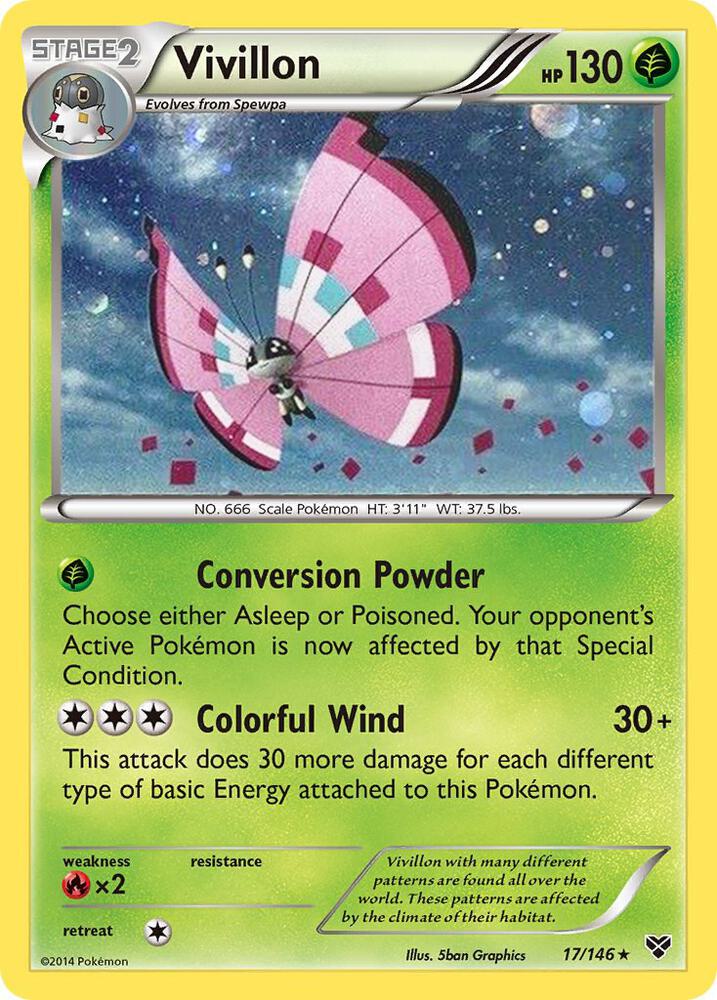 Vivillon 17 146 Cosmos Holo 017/146 (Blister Exclusives)  - Holofoil | Good Games Adelaide SA