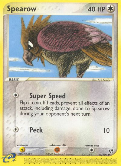 Spearow (81/100) [EX: Sandstorm] | Good Games Adelaide SA
