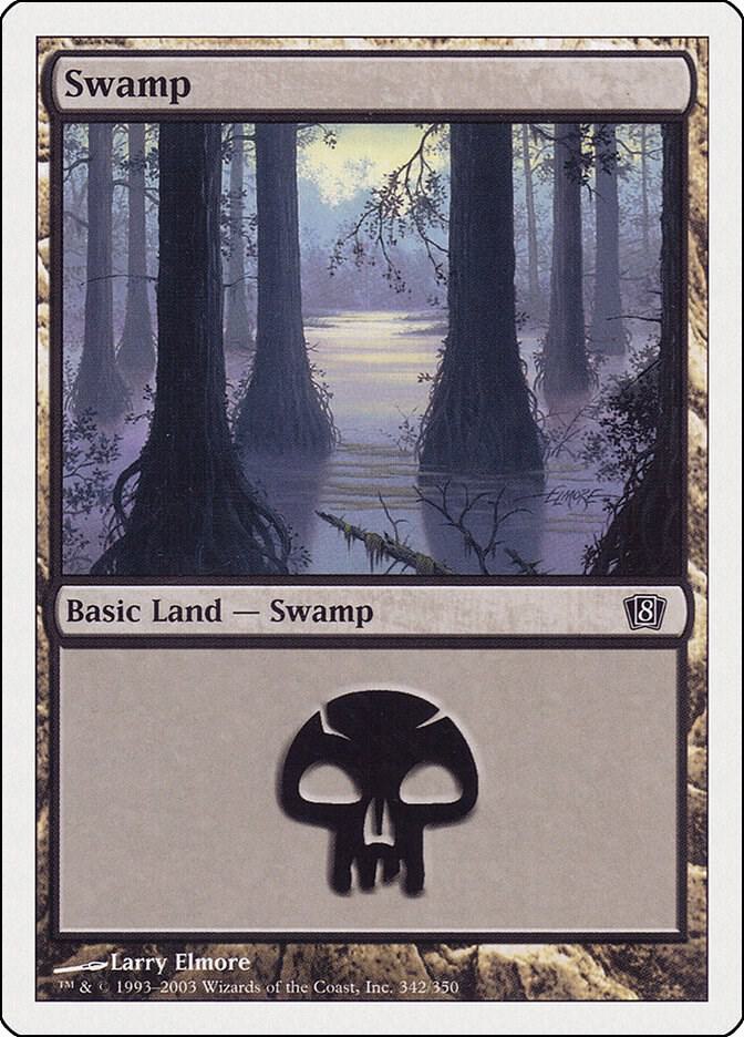Swamp 342 342 (8th Edition)  - Foil | Good Games Adelaide SA