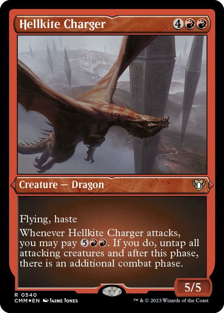 Hellkite Charger 540 (Commander Masters)  - Etched Foil | Good Games Adelaide SA