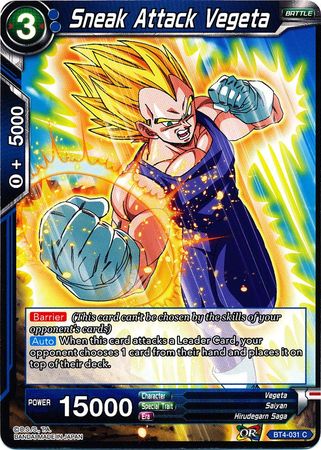 Sneak Attack Vegeta [BT4-031] | Good Games Adelaide SA