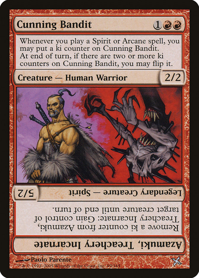 Cunning Bandit // Azamuki, Treachery Incarnate 99 (Betrayers of Kamigawa)  - Foil | Good Games Adelaide SA
