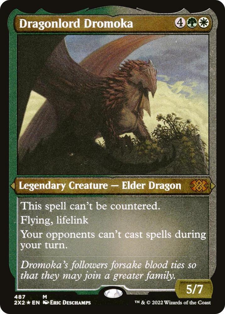 Dragonlord Dromoka Foil Etched 487 (Double Masters 2022)  - Foil | Good Games Adelaide SA