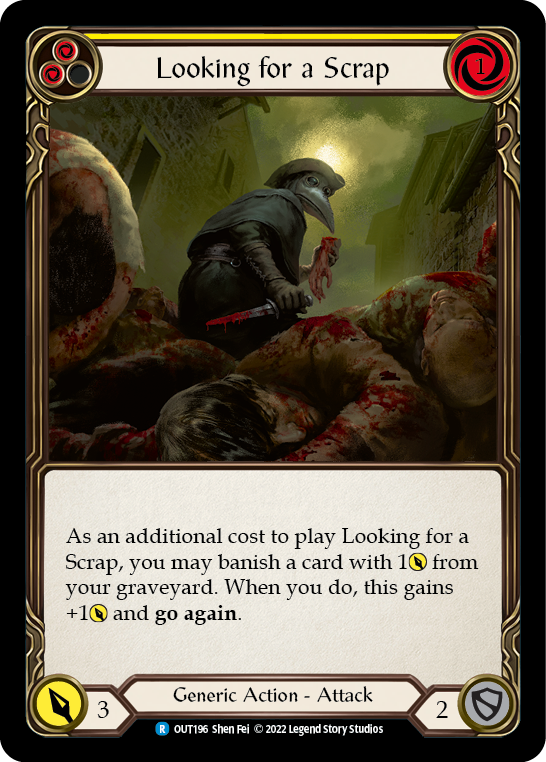 Looking for a Scrap (Yellow) [OUT196] (Outsiders)  Rainbow Foil | Good Games Adelaide SA