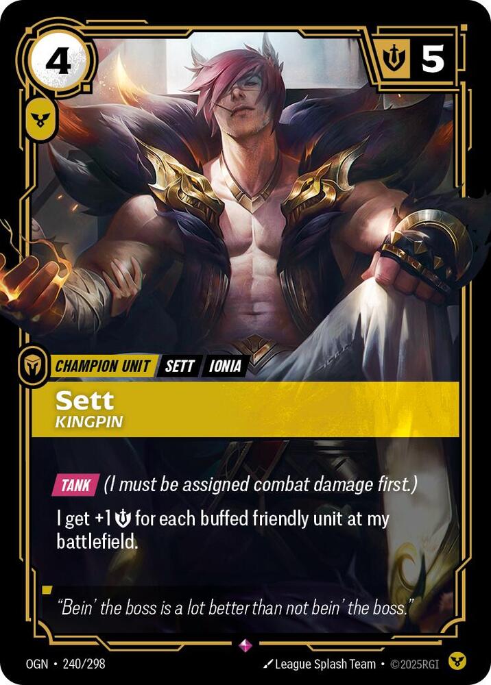 Sett Kingpin 240/298 (Origins)  - Foil | Good Games Adelaide SA