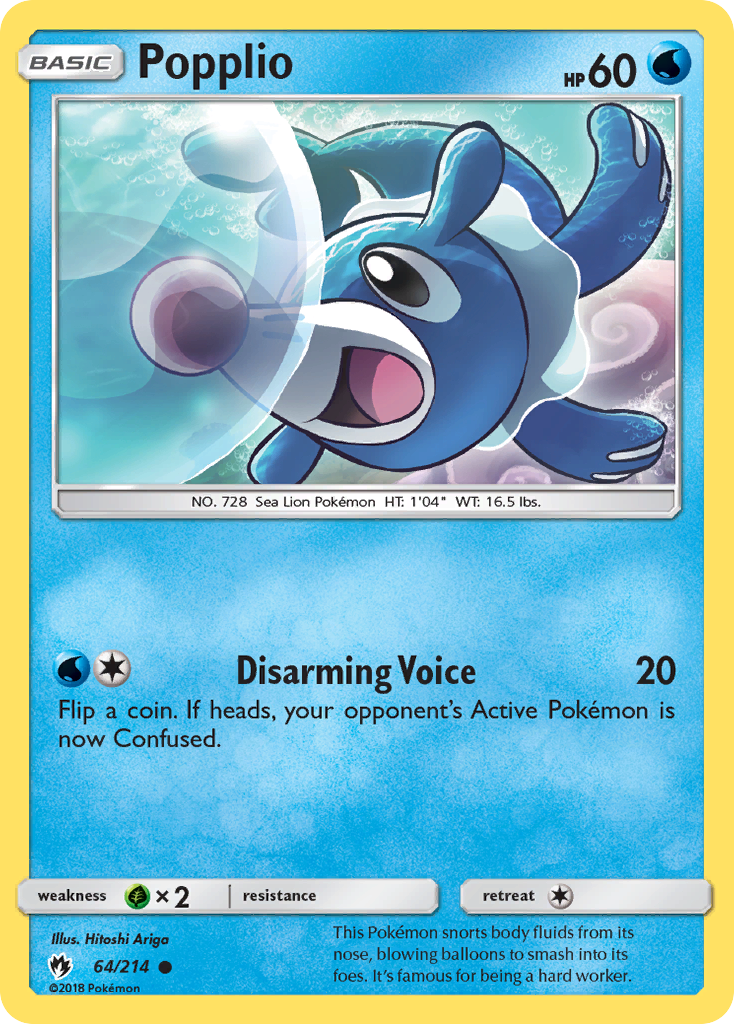 Popplio (64/214) [Sun & Moon: Lost Thunder] | Good Games Adelaide SA
