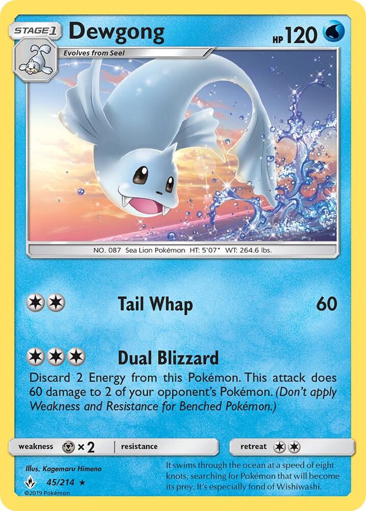 Dewgong 45/214 (SM - Unbroken Bonds)  | Good Games Adelaide SA