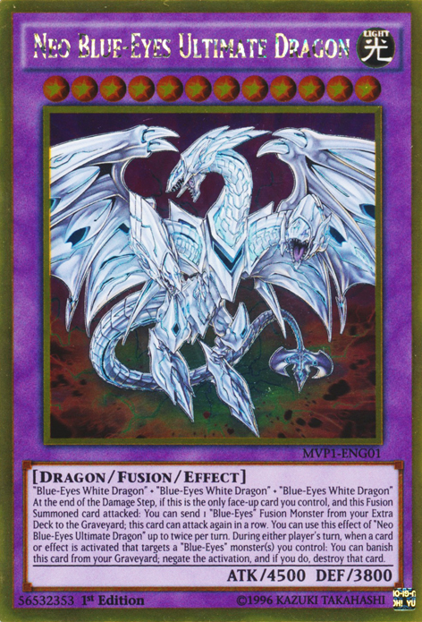 Neo Blue-Eyes Ultimate Dragon [MVP1-ENG01] Gold Rare | Good Games Adelaide SA