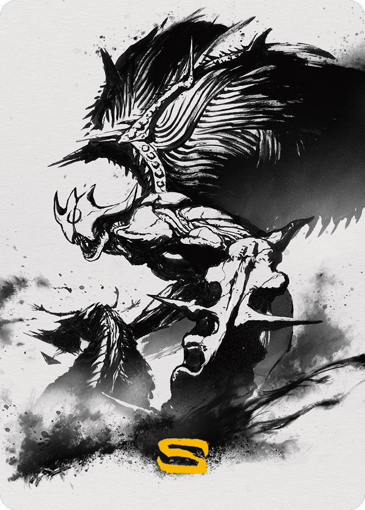 Phyrexian Vindicator 2 Art Card (Gold-Stamped Signature) [Phyrexia: All Will Be One Art Series] | Good Games Adelaide SA