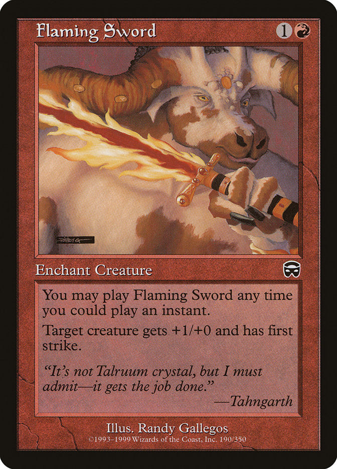 Flaming Sword 190 (Mercadian Masques)  - Foil | Good Games Adelaide SA