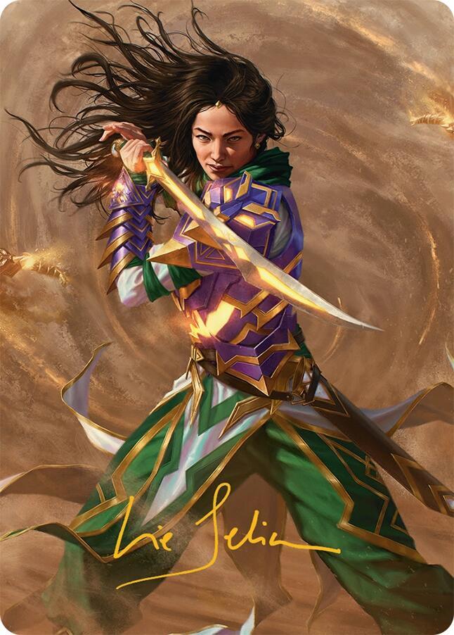 Descendant of Storms Art Card 2 54 Gold Stamped Signature 2 (Art Series: Tarkir: Dragonstorm)  | Good Games Adelaide SA