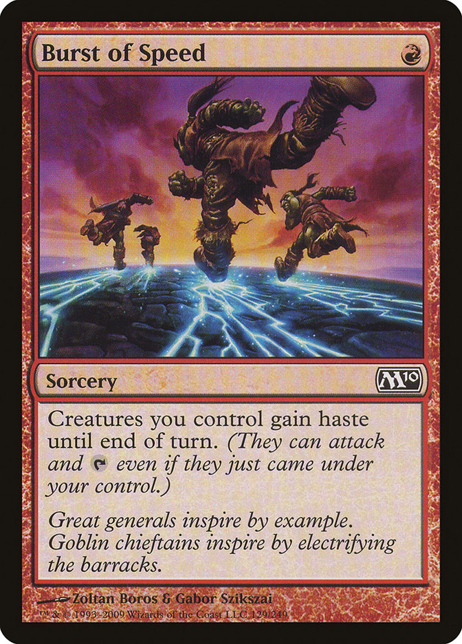 Burst of Speed 129 (Magic 2010 (M10))  | Good Games Adelaide SA