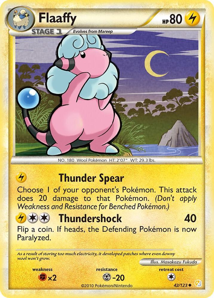 Flaaffy 42/123 (HeartGold SoulSilver)  - Reverse Holofoil | Good Games Adelaide SA