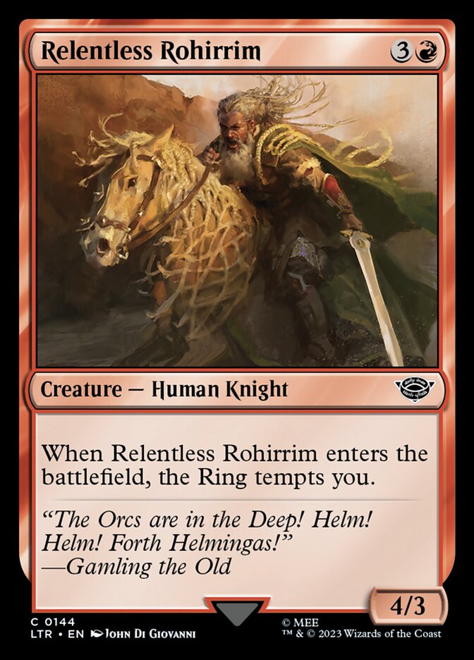 Relentless Rohirrim 144 (Universes Beyond: The Lord of the Rings: Tales of Middle-earth)  | Good Games Adelaide SA