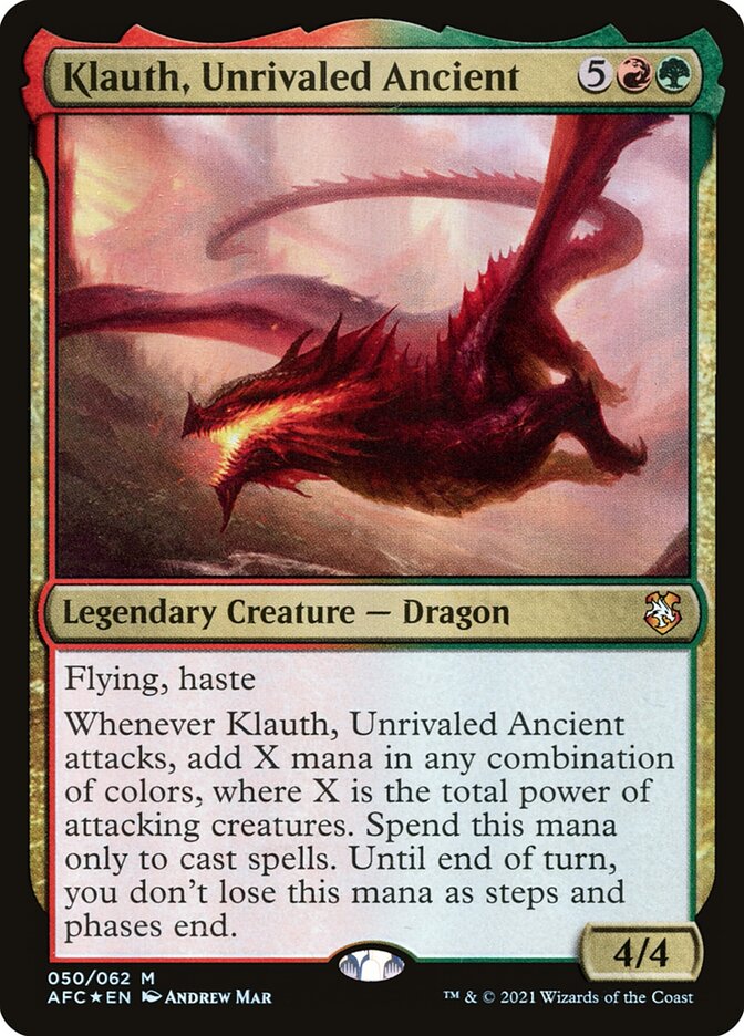 Klauth Unrivaled Ancient 50 (Commander: Adventures in the Forgotten Realms)  - Foil | Good Games Adelaide SA