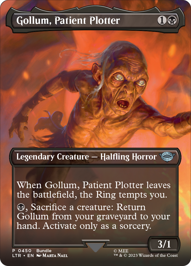 Gollum, Patient Plotter (Borderless Alternate Art) [The Lord of the Rings: Tales of Middle-Earth] | Good Games Adelaide SA