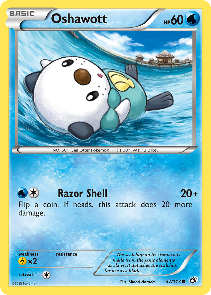Oshawott (37/113) [Black & White: Legendary Treasures] | Good Games Adelaide SA