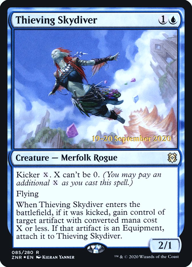 Thieving Skydiver  [Zendikar Rising Prerelease Promos] | Good Games Adelaide SA