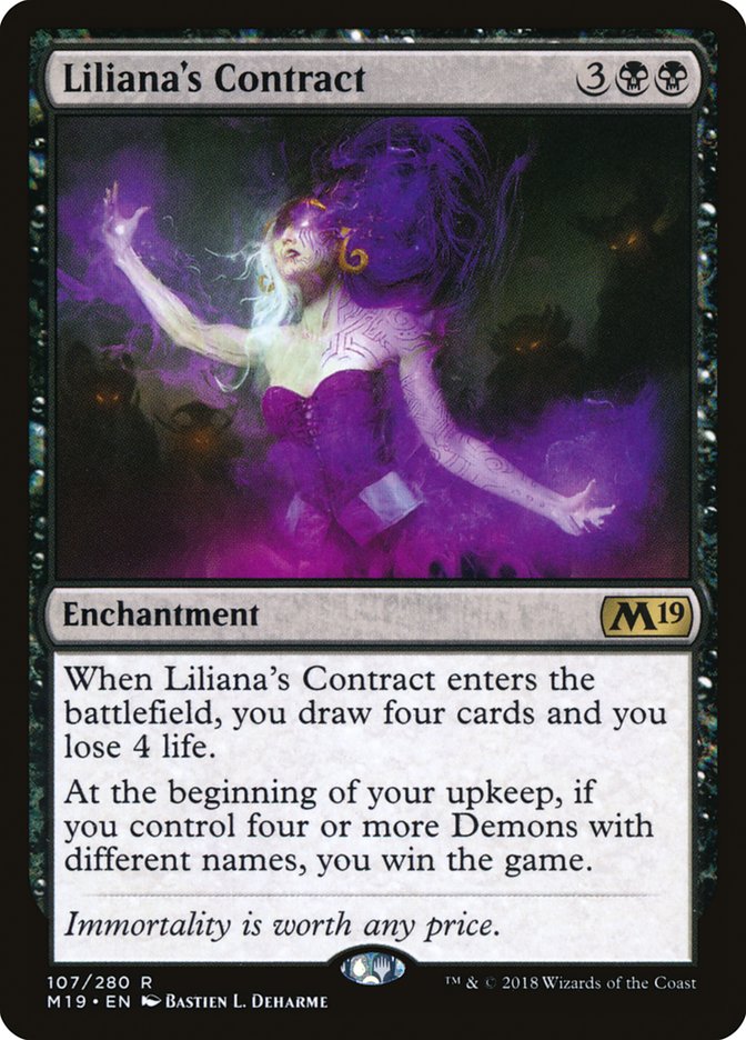 Liliana's Contract 107 (Core Set 2019)  | Good Games Adelaide SA