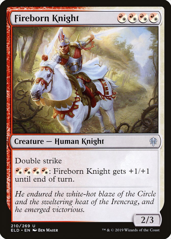 Fireborn Knight 210 (Throne of Eldraine)  - Foil | Good Games Adelaide SA
