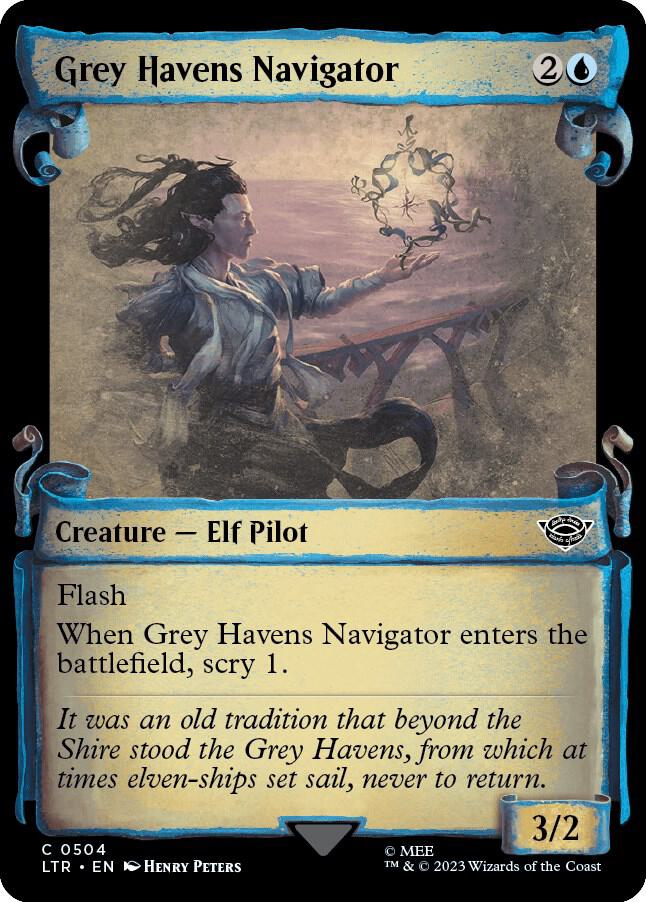 Grey Havens Navigator 504 (Universes Beyond: The Lord of the Rings: Tales of Middle-earth)  - Showcase Scroll Foil | Good Games Adelaide SA