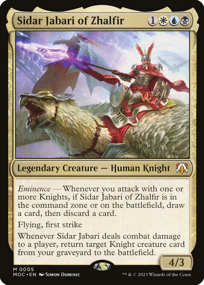 Sidar Jabari of Zhalfir 5 (Commander: March of the Machine)  - Foil | Good Games Adelaide SA