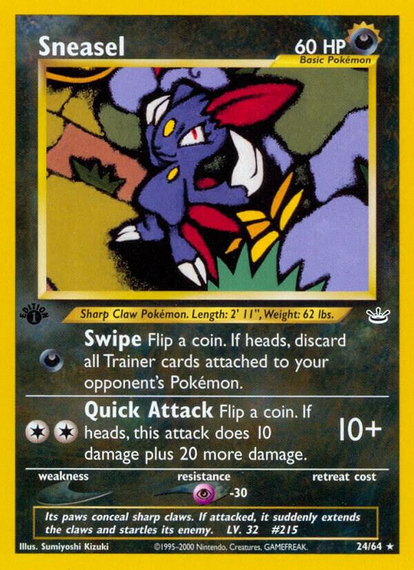 Sneasel 24/64 (Neo Revelation)  - 1st Edition | Good Games Adelaide SA