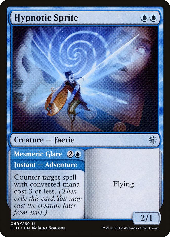 Hypnotic Sprite // Mesmeric Glare 49 (Throne of Eldraine)  | Good Games Adelaide SA