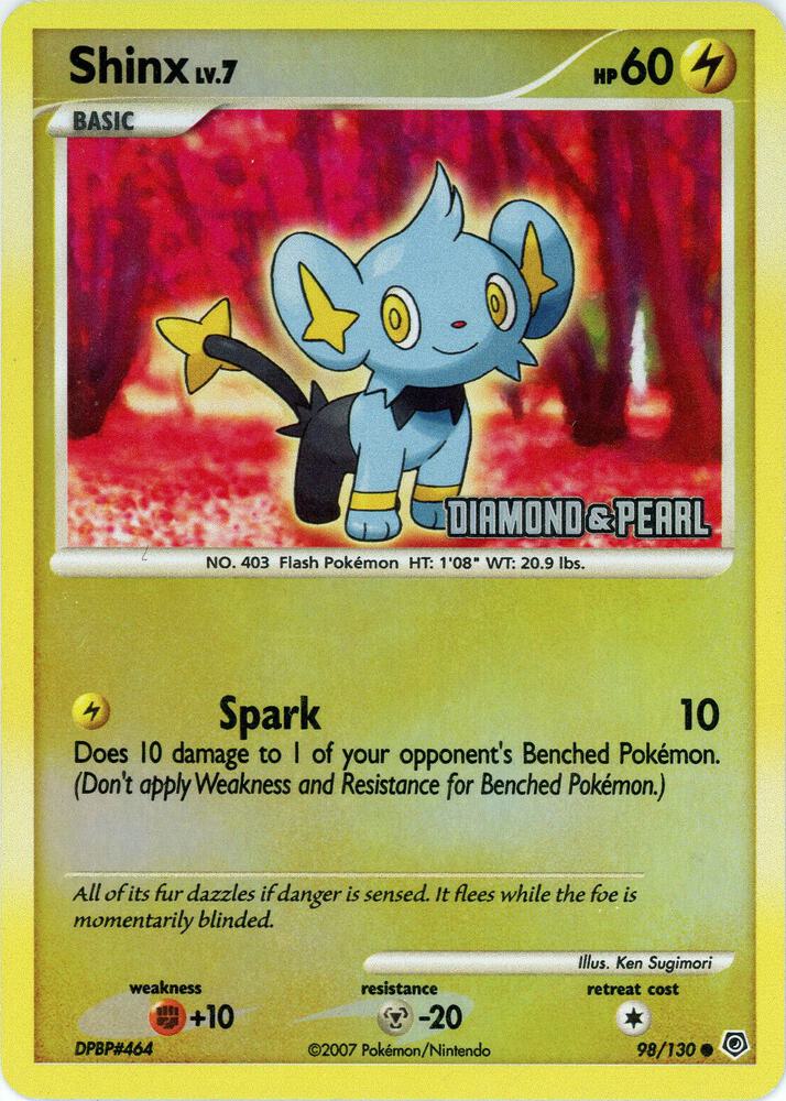 Shinx 98 130 Diamond and Pearl 098/130 (Burger King Promos)  - Reverse Holofoil | Good Games Adelaide SA