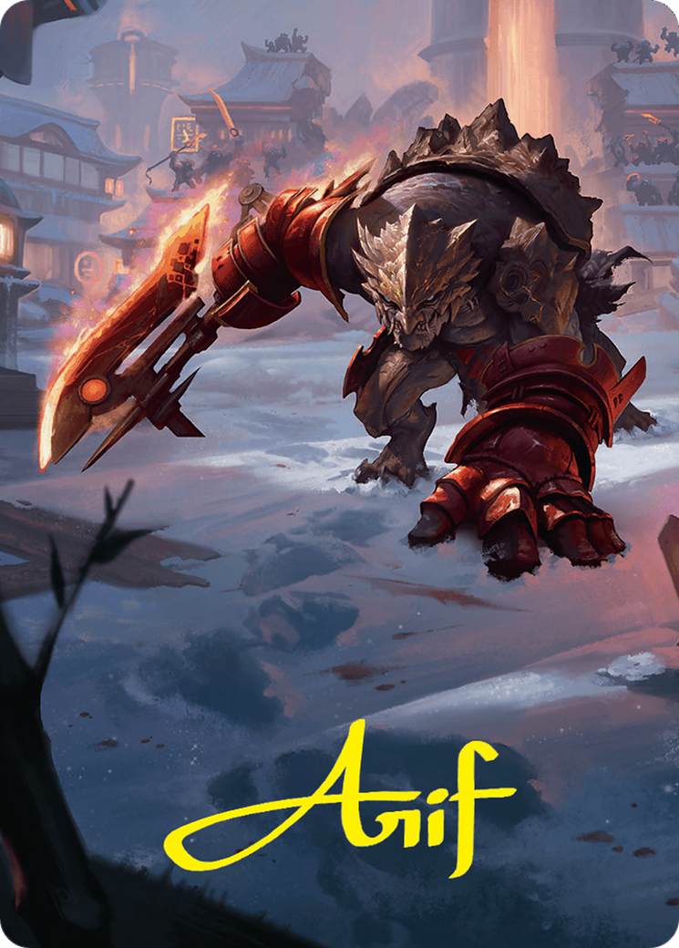 Searslicer Goblin Art Card (39/54) (Gold-Stamped Signature) [Foundations Art Series] | Good Games Adelaide SA