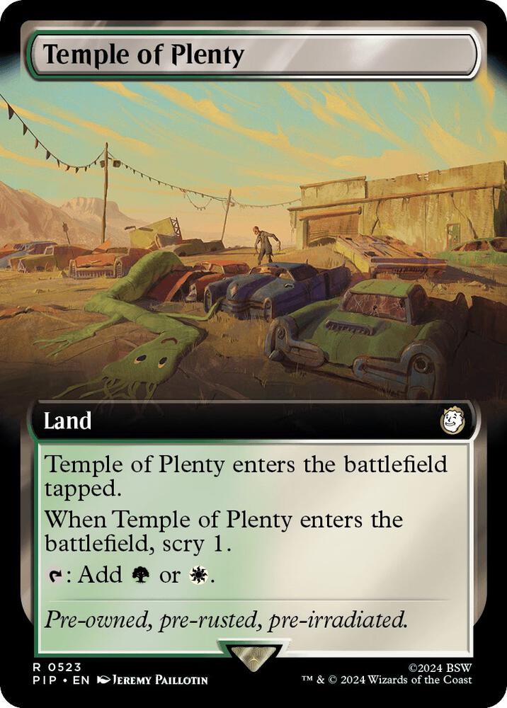 Temple of Plenty 523 (Universes Beyond: Fallout)  - Foil | Good Games Adelaide SA