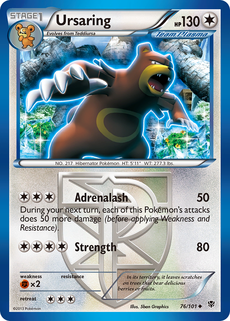 Ursaring (76/101) [Black & White: Plasma Blast] | Good Games Adelaide SA