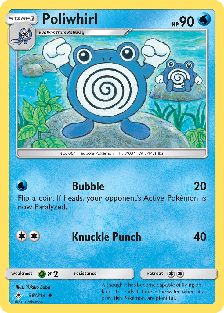 Poliwhirl (38/214) [Sun & Moon: Unbroken Bonds] | Good Games Adelaide SA