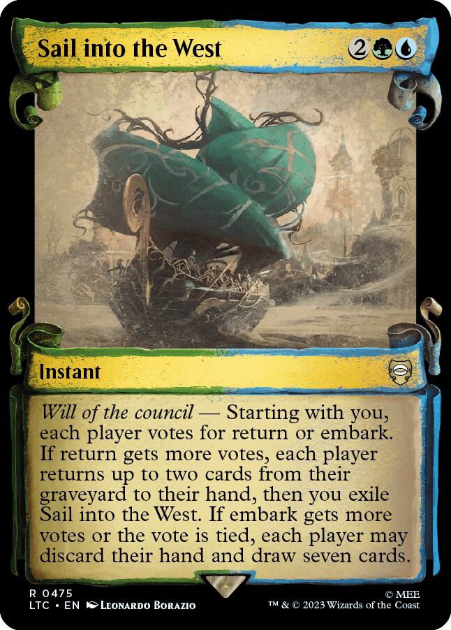 Sail into the West 475 (Commander: The Lord of the Rings: Tales of Middle-earth)  - Showcase Scroll Foil | Good Games Adelaide SA