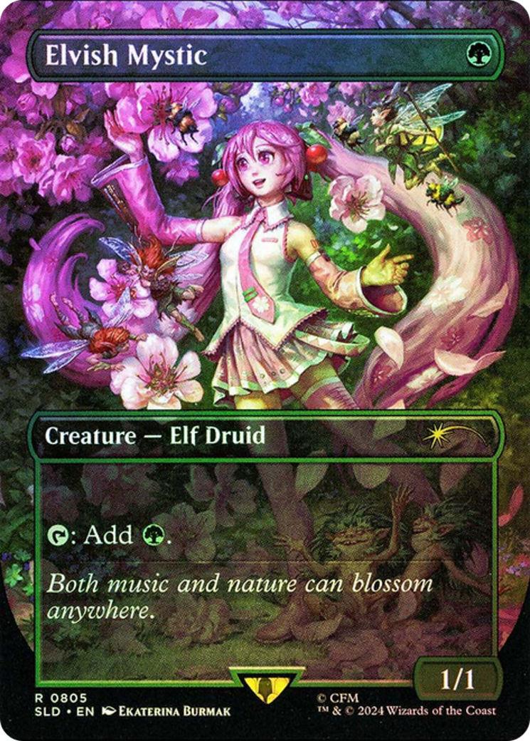 Elvish Mystic (0805) (Rainbow Foil) [Secret Lair Drop Series] | Good Games Adelaide SA