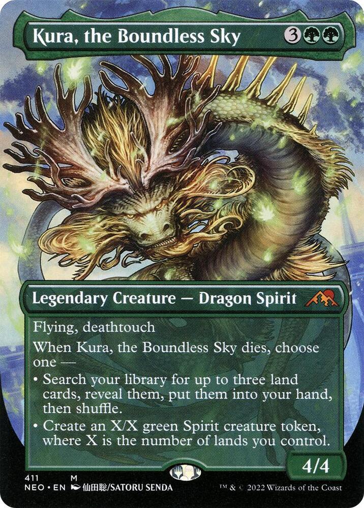 Kura, the Boundless Sky 411 (Kamigawa: Neon Dynasty)  - Borderless | Good Games Adelaide SA