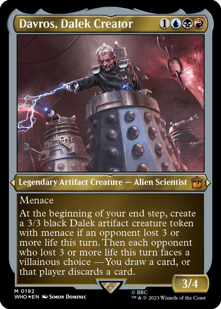 Davros Dalek Creator Display Commander Thick Stock 192 (Universes Beyond: Doctor Who)  - Foil | Good Games Adelaide SA